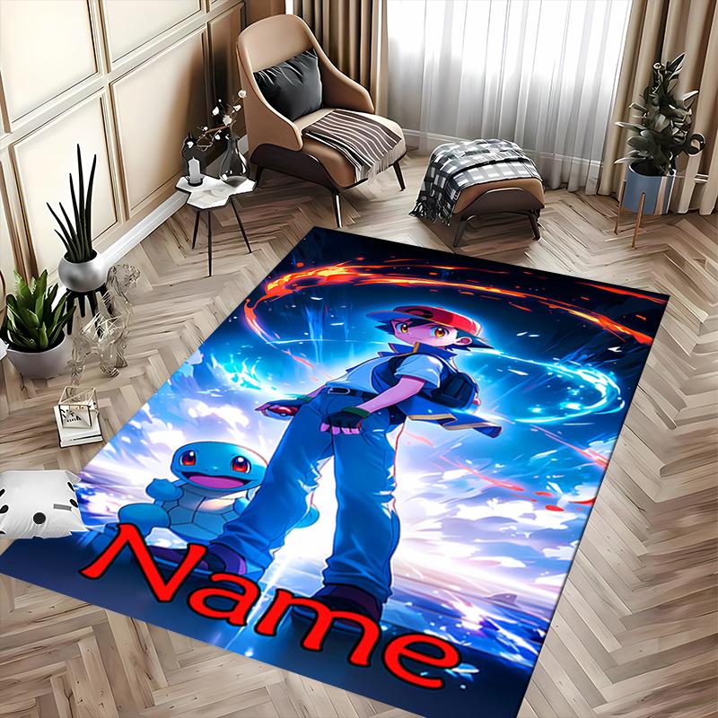 Custom personalization Pokémon Pikachu Area Rug - Perfect For Kitchen, Bathroom,Laundry Room Decor Large Size Available,Gift All Seasons