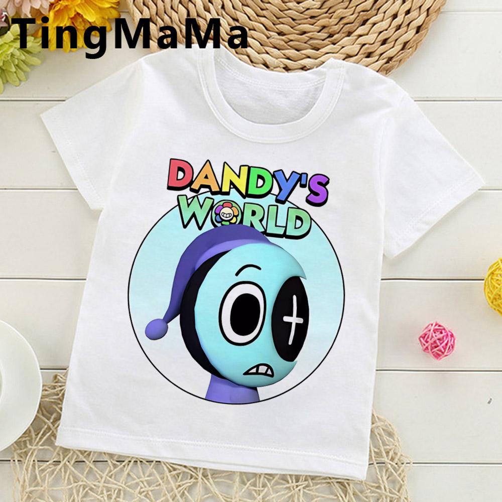Dandys World T Shirt Kids Father Mother Fashion Casual Cartoon T-Shirts Men Teen Boys Loose O-Neck Short Sleeve Summer Clothes