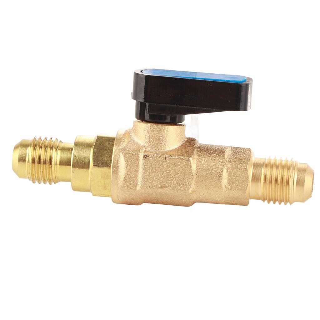 1 4SAE Air Conditioning Refrigerator Tools Refrigerant Control Valve Fitting Adapter Ball Valve