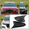 Side OX Style Mirror Cover Caps For 2018-22 Honda Accord 10th Carbon Fiber Black