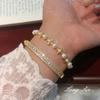 Retro Light Luxury Gypsy Small Square Diamond Bracelet, Explosive Flash Luxury, Inlaid with Diamond Sugar Cube Bracelet