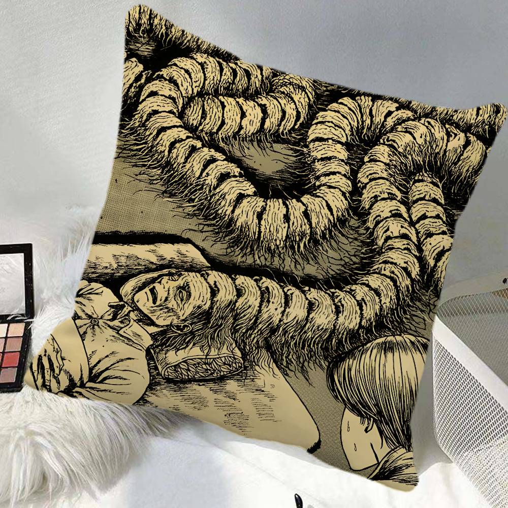 Japan Anime Junji Ito Pillow Case Square Pillow Bedroom Sofa Leisure Comfort Cushion Car Home Decoration