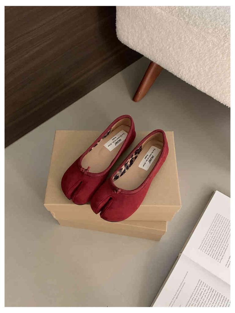 Women Flats Tabi Ninja Shoes Fashion Split Toe Ballet Leopard Print Shoe Comfy Flat Ballerina Soft Moccasins Casual Loafer Mujer