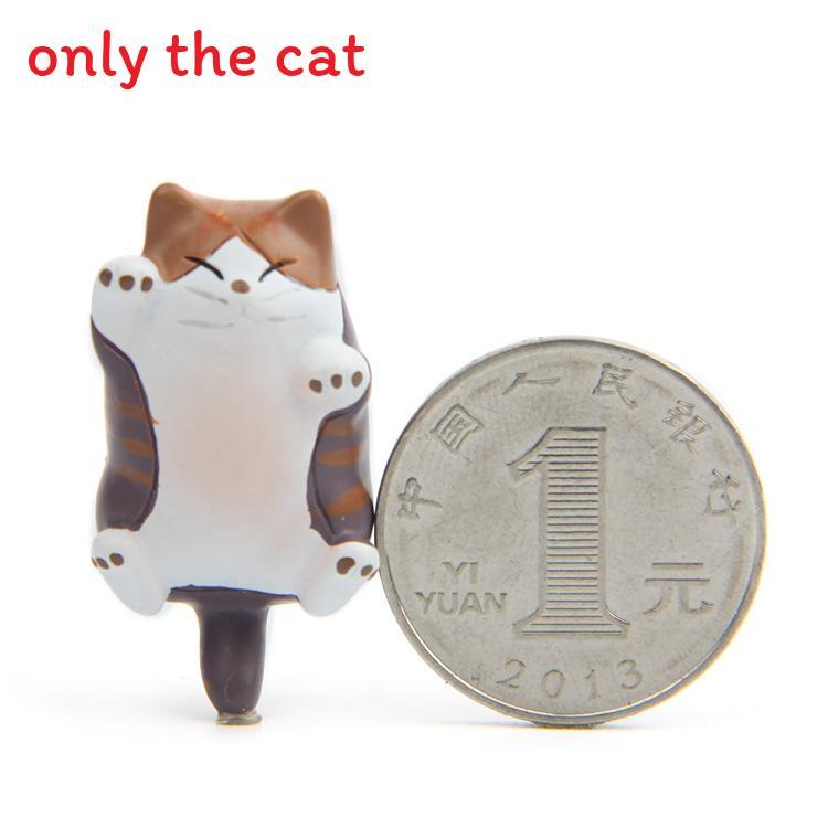 Niedliches Cartoon Schlafendes Dickes Katze Mini Modell Ornamente Set Dekoration Zubehör Für Küchenorganisator Und Geschenk