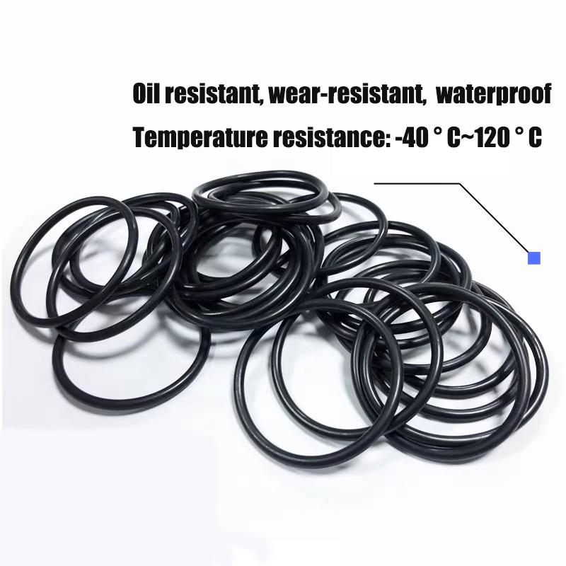 CS 5.7mm/8mm/8.6mm OD 30mm-400mm NBR  Black Nitrile Rubber O-ring Oil Seal Sealing Ring Temperature Resistance Resistant Gasket