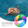 TOYMYTOY Rainbow Inflatable Swim Ring, 26-inch, PVC, Portable Swim Ring for Outdoor Pools, Summer Water Play Toy, Perfect for Family and Friends
