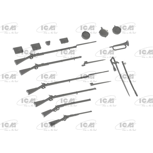 ICM 1/35 American Civil War Weapons & Equipment Set Plastic Model Kit 35022