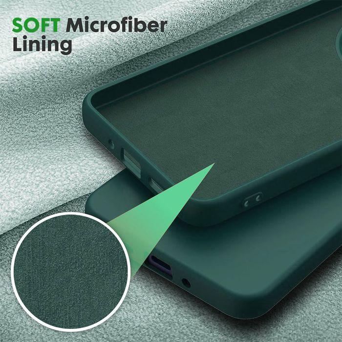 Hülle für Xiaomi Redmi Note 14 Pro 5G (nicht für 4G) - Weiches Silikon Nachtgrün - E.F.Connection®