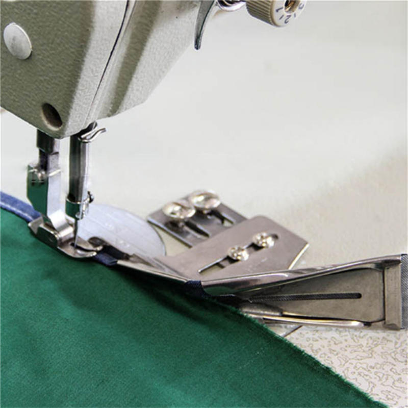 Nastavitelný Plochý Šev Dvojitý Skladač Nástavec pro Vázání Páskou Domácí Šicí Stroj Dvojité Zabalení Vytahovací Váleček