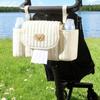 Multifunctional Organizer Bag Baby Strollers Hanging Bag Multiple Compartment Pushchair Storage Bag for Toy Water Bottle