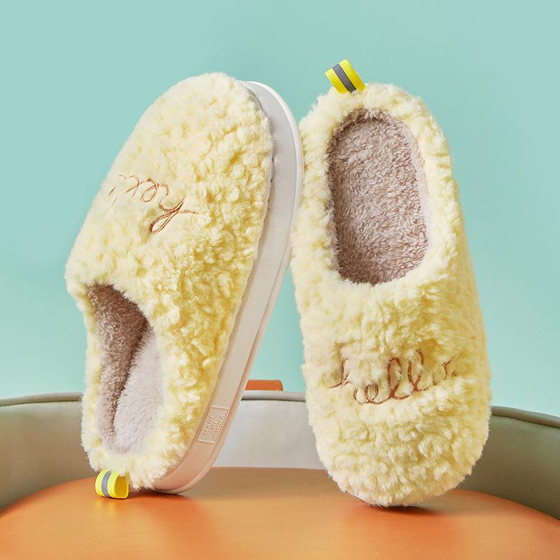 Winter Non-Slip Fuzzy Slippers - Women's Warm Thick Cotton Indoor/Outdoor Shoes