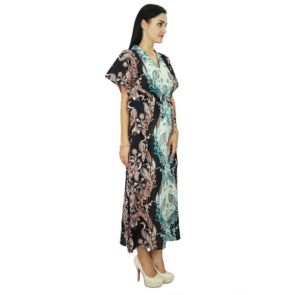 Bimba Women Long Cotton Kaftan Beach Cover Up Maxi Caftan