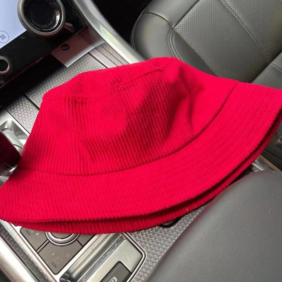 WTEMPO Spring Autumn Winter Casual Bucket Hats Women's Solid Color Windproof Corduroy Streetwear Fisherman Hats