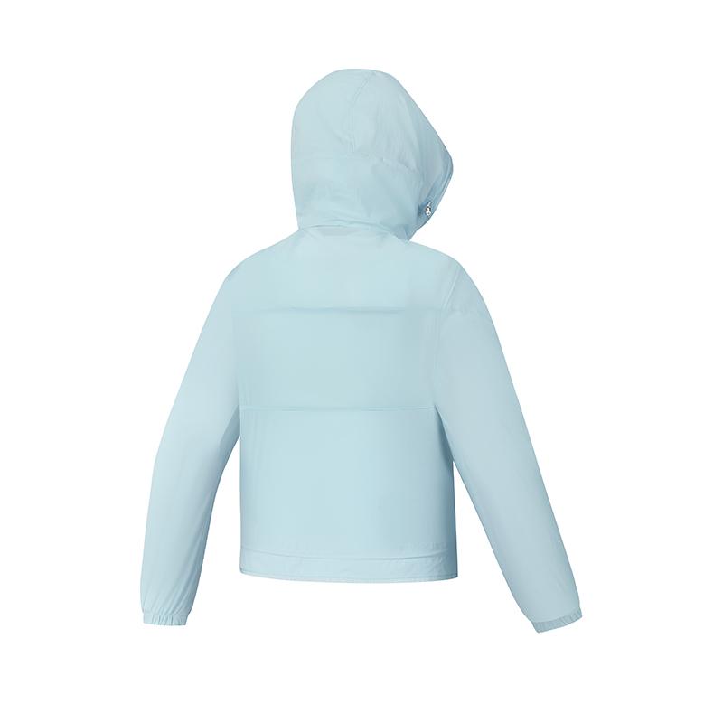 Fila Golf Series Hooded Zipper Woven Loose Jacket Women Jackets Denim-Wash-Blue A11W535706F-LB