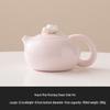 Zhi Nian Hua Peach Pink Ceramic Teapot