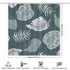 Green Monstera Shower Curtain White Palm Leaf Print Home Decor Waterproof Bath Liner For Bathroom Decorative Size: 72''X84'' (18