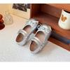Sweet Flat Soft Sole Low Cut Mary Jane Leather Shoes For Little Girls
