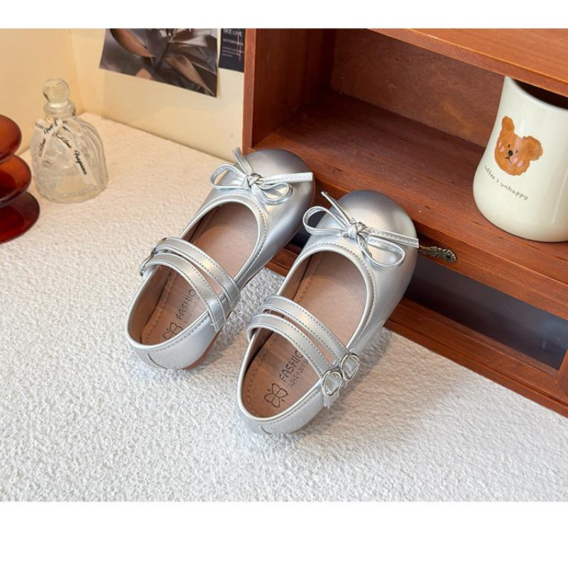 Sweet Flat Soft Sole Low Cut Mary Jane Leather Shoes For Little Girls