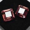 Natural Sapphire Loose Gemstone 17.45 ct Pair Square Cut Padparadscha September Birthday Birthstone