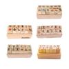 Office School Supplies Diary Seal Decoration for Handbook Love Life Wooden Seal 12 Pieces Wooden Box 5 Options Kawai Lovely Gift