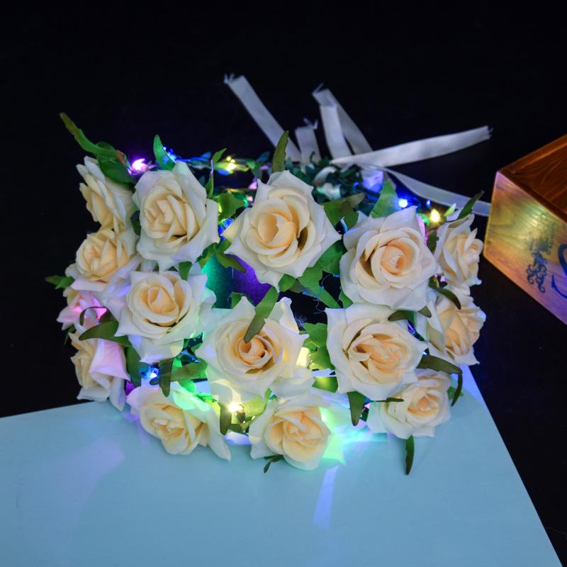 European Night Market Bestseller: Luminous Flower Garland Headband for All Ages
