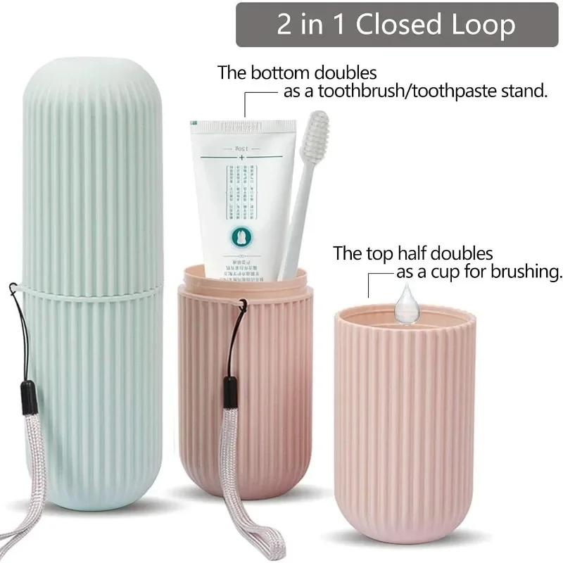 Portable Protect Holder Case Travel Camping Storage Box Useful for Storing Makeup Brushes and Toothbrush Accessories Set