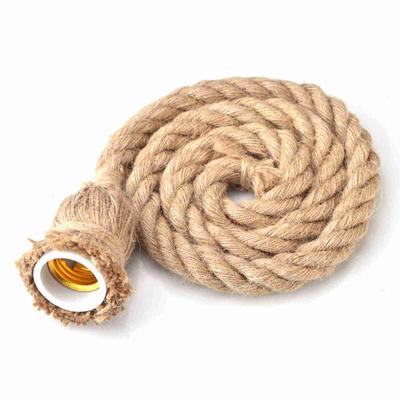 1Pc Hemp Rope Pendant Light Ceiling Lamp Loft Chandelier Industrial Home Decor Single Head