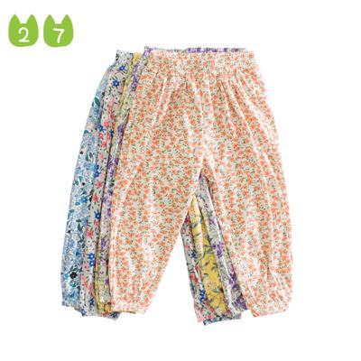 Yaz Çocuk Sivrisinek Önleyici Pantolon Ince Kız Bloomers Bebek Gevşek Çiçek Pantolon