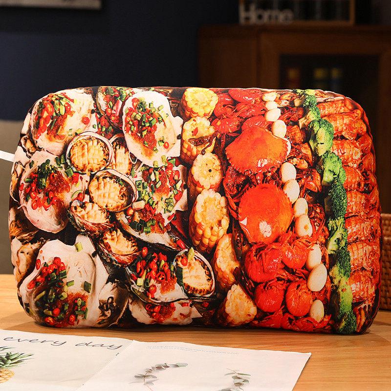Wanghong Zibo BBQ Plush Food Pillow - Creative Douyin-Style Prank Prop