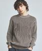 KNITTED Two-Tone Ribbed Logo Knit Brown