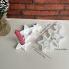 Unique Star Candle Holders Silicone Mold Convenient Silicone Mold For Crafting A Trio Of Interlinked Star Candle Stands