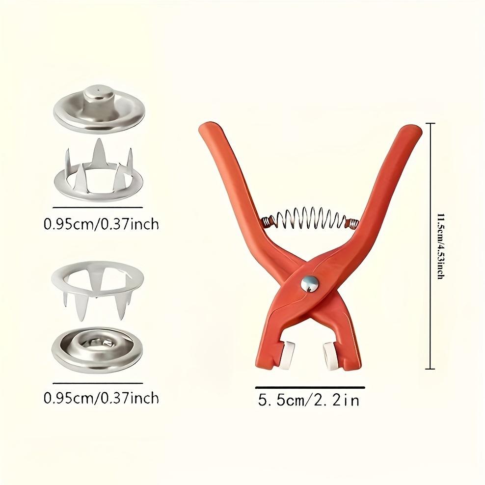 Snap Button Kit with Hand Pressure Pliers, 50pcs Snaps, Metal Snaps for Sewing & DIY Crafts, Clothes, Hats