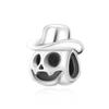 925 Silver Bat Witch Pumpkin Scream Skull  Spider Moon Bead Fit  Pan Charms Bracelet For Making Women Halloween Berloque