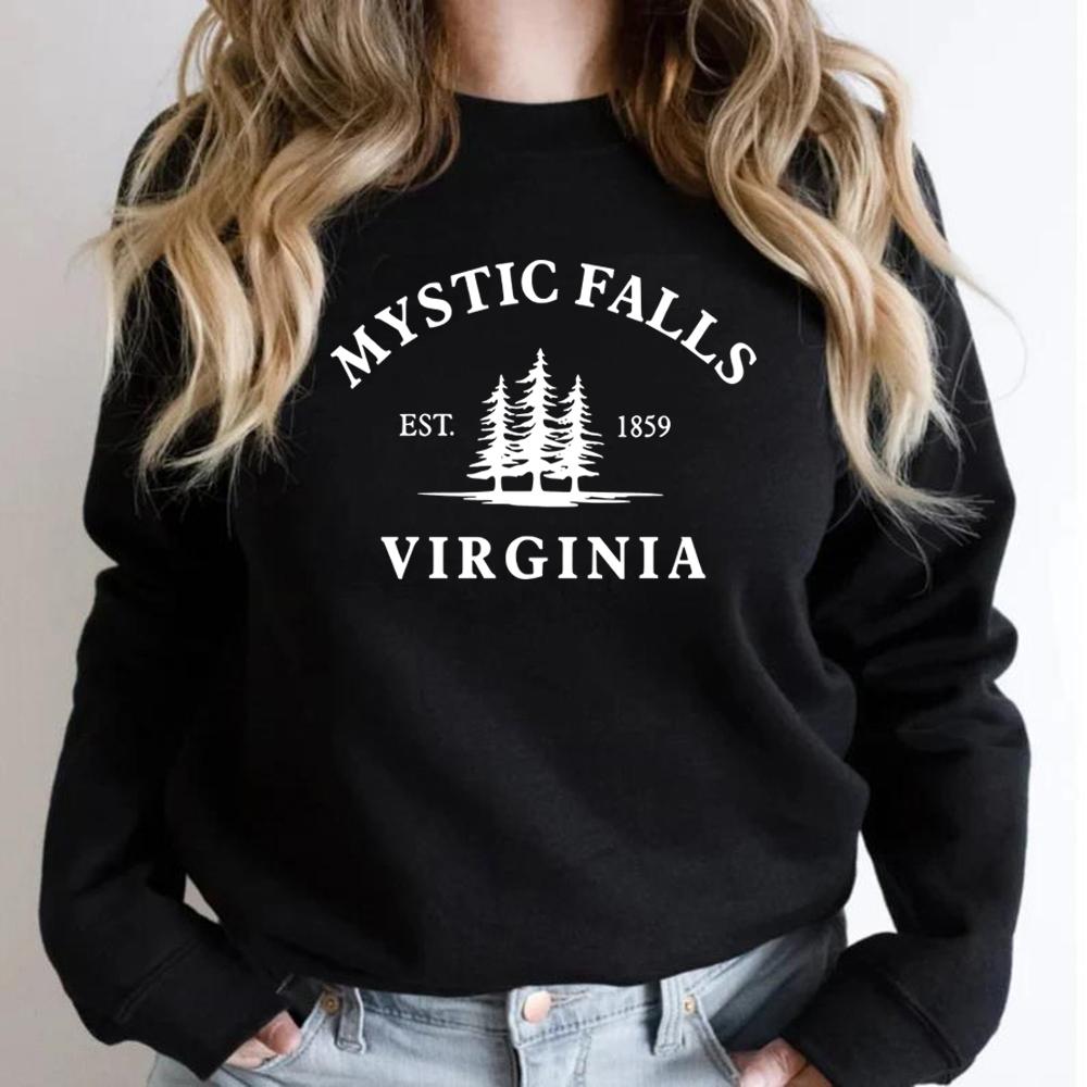Mystic Falls Sweatshirt, Vampire Diaries inspiriert, Rundhals-Sweatshirt, Unisex, Langarmpullover, Salvatore Brothers Pullover, Tops