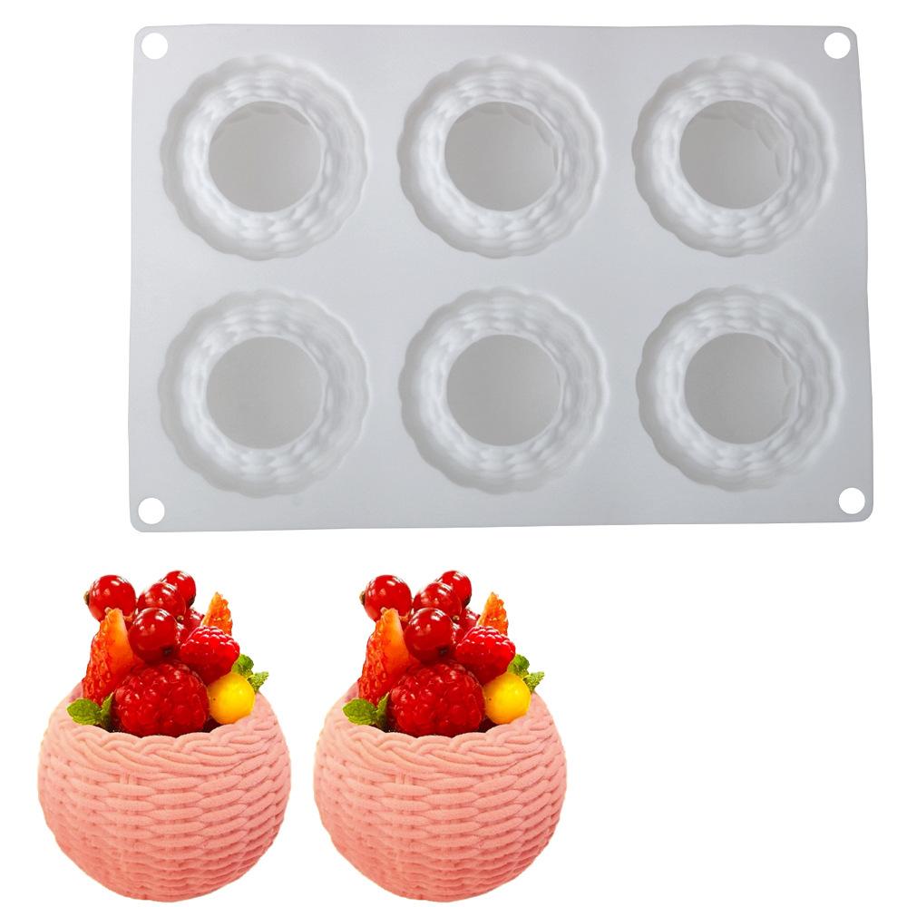3D Flower Basket Silicone Mold For Chocolate Mousse Cake French Dessert Creative Shape Bakeware Kitchen Pastry Tool Accessories