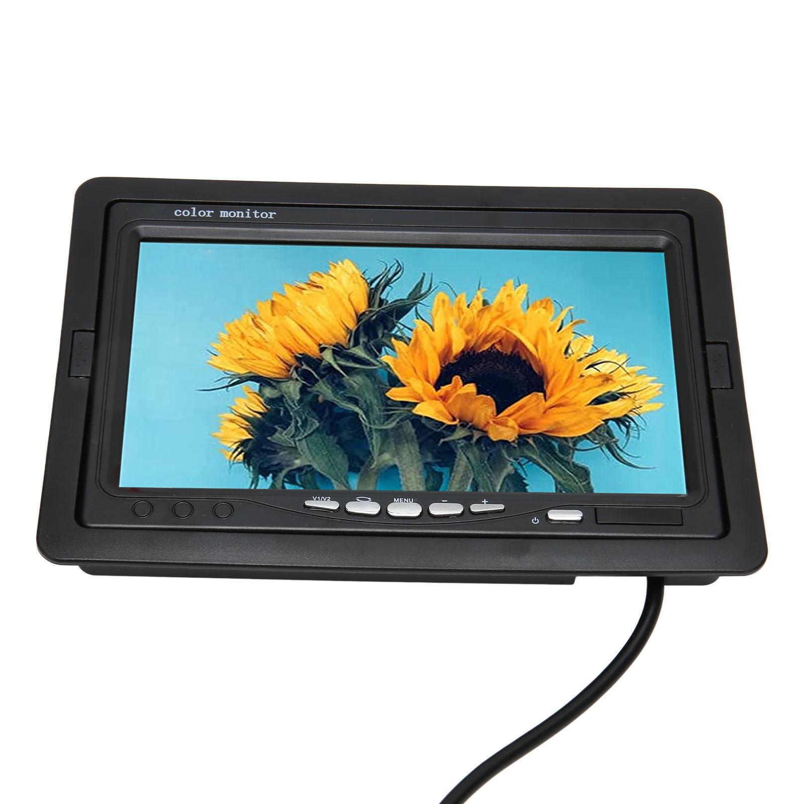 

Камера заднего вида монитор поддержка вращающийся экран 2 AV вход 7 дюймов TFT цветной ЖК-монитор для автомобиля