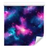 Watercolor Galaxy Wallpaper Navy Blue, Purple Center 50x1000