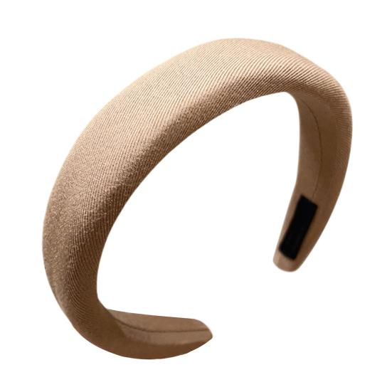 

Women Headband Thick Sponge Filling Natural Face Shaping Headband Comfortable High Cranium Head Band Autumn Winter Hair Accessory хакі