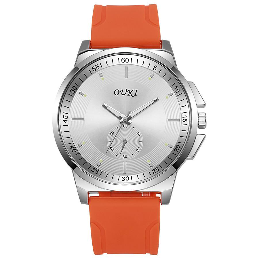 Ouki Heren Quartz Horloge Met Mineraal Glas Wijzerplaat Voor Modieuze Casual Kleding