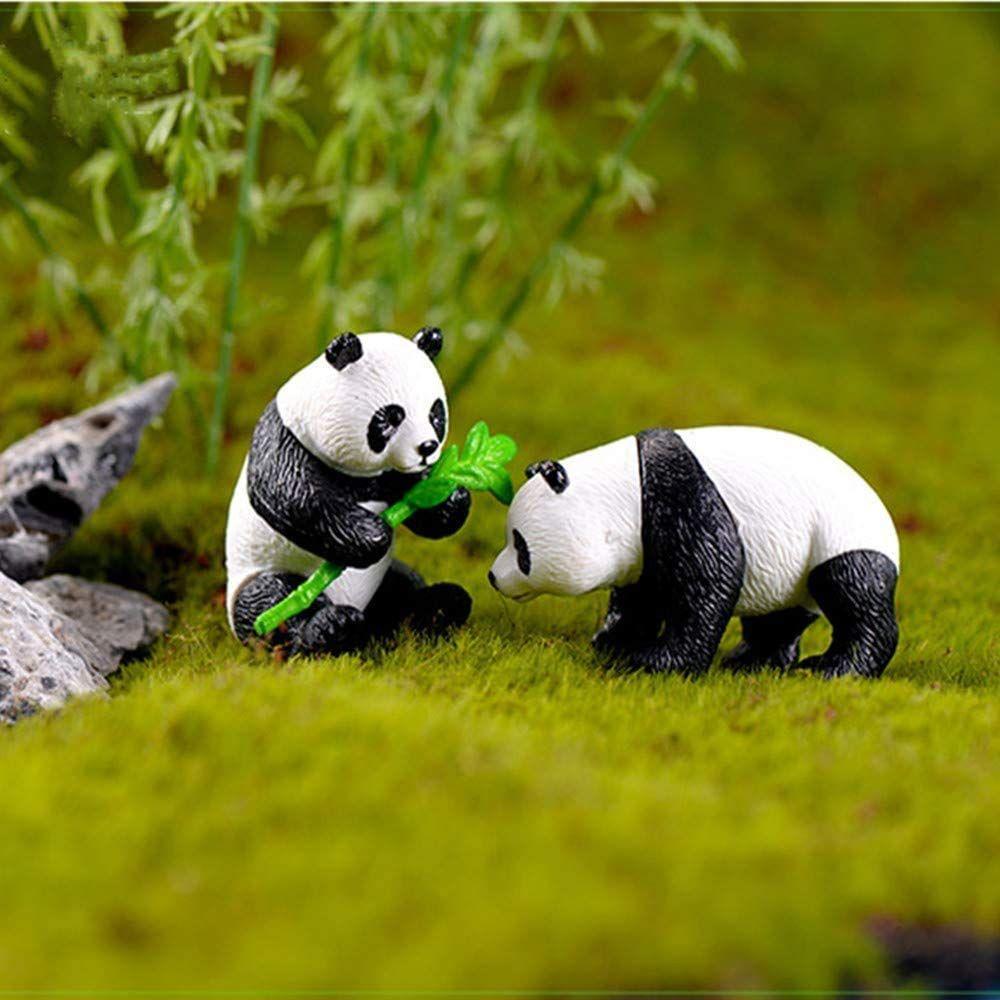 1 Set (4 Pieces) Panda Miniature Figurines | Cute Showpiece | Gift for Him/Her, Mother's Day, Home, Bedroom, Living Room,