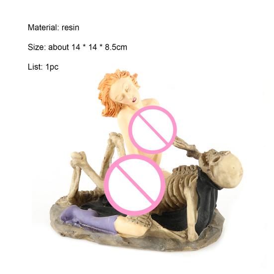 Umělecká figurka Živá socha Novinka Sexy pryskyřice Poutavá socha na psací stůl pro pár Ornament pro domov