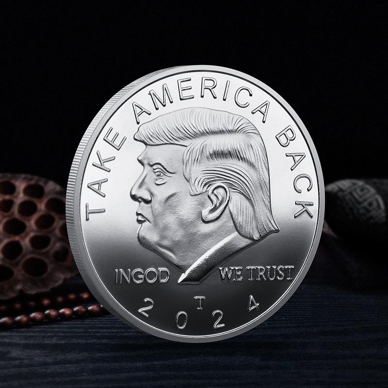 Pamětní mince Donalda Trumpa z roku 2025, USA. Prezidentská suvenýrová mince Pozlacená mince dárek