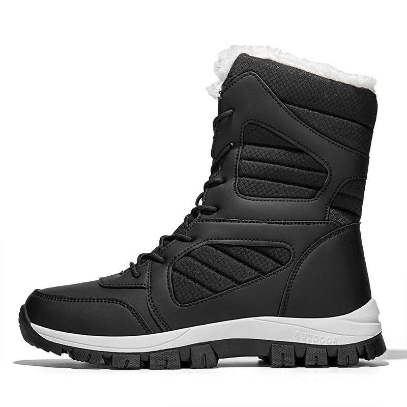 36-45 Men's Winter High Bands Boot Anti-Slip Waterproof Warm Pole Wool Warm Large Size Snow Boot Women's Shoes