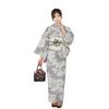 Fuuka Yukata Set Adult One Size Fits Peony and Obi Made In Women's (2 Pieces), Size, Most, (Beige/White) (Off-White, Japan)