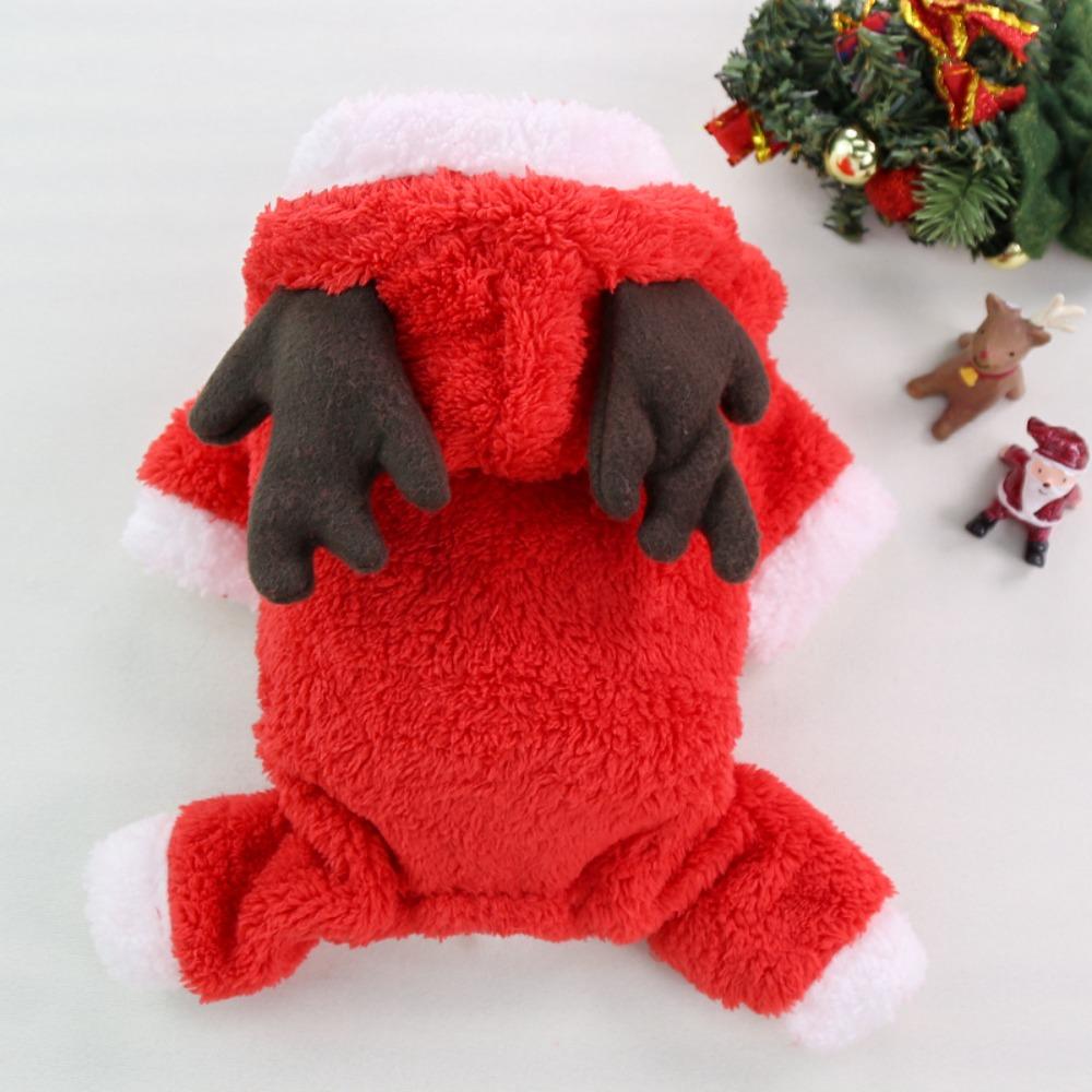 Cartoon Christmas Dog Costume Warm Pet Cosplay Clothes Pet Supplies Cat Jumpsuits  Winter