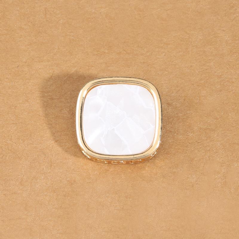 

10 шт. квадратных металлических пуговиц, высококачественная одежда, пиджак, костюм, пуговицы, аксессуары, универсальная золотая пуговица, маленькая Gold [diagonal 24mm]