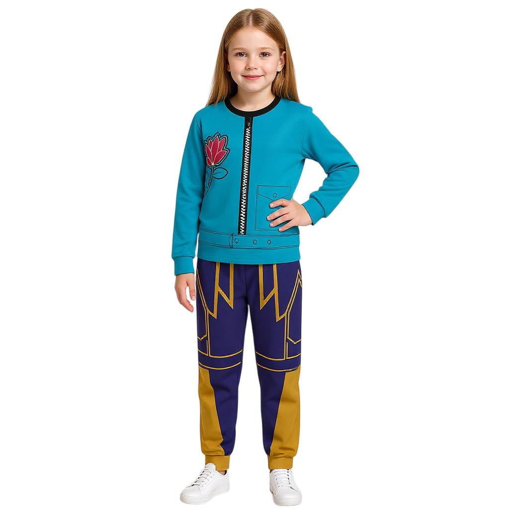 Hildren's Hooded Athletic Tracksuit Unisex Two-Piece Running Clothing Long Sleeve Pullover Hoodie Sweatshirt + Track Pants Set
