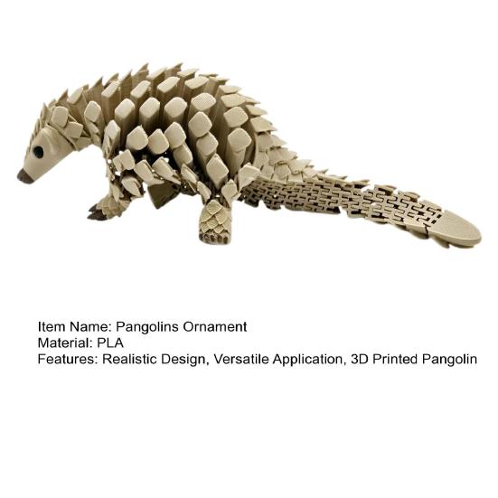 Luskoun Ozdoba 3D tištěná Vynikající design Materiál PLA Složitá socha luskouna Úleva od stresu Kloubová hračka