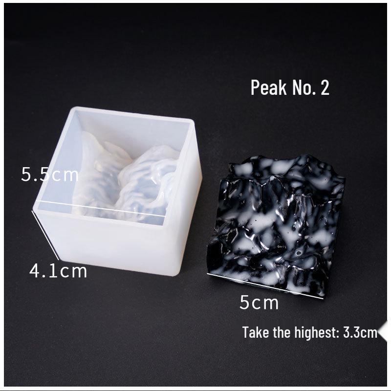 Poppy Crystal Resin DIY Mountain Peak & Broken Stump Silicone Molds for Decorations