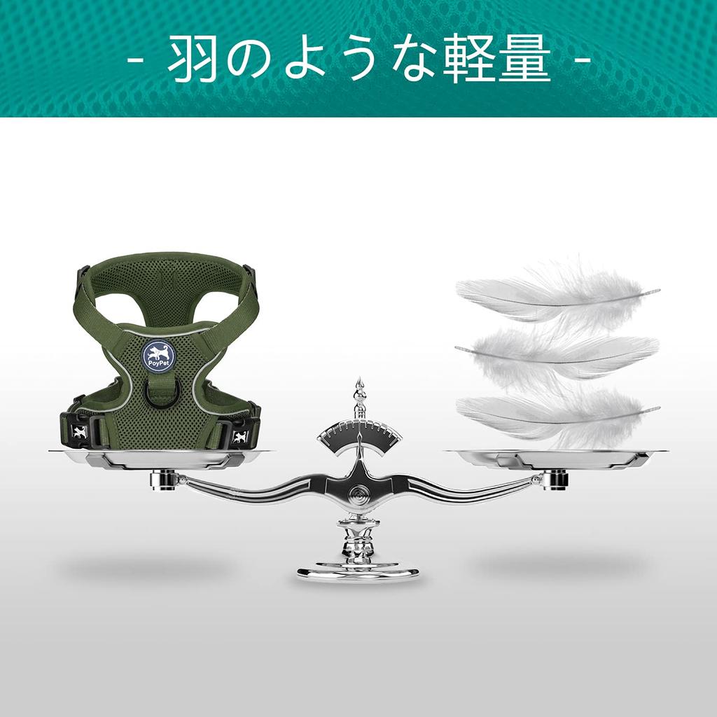 PoyPet Soft Breathable Mesh Dog Harness with Adjustable Collar and Night Reflective Safe for Small and Medium Walking and Walking Harness, Material,